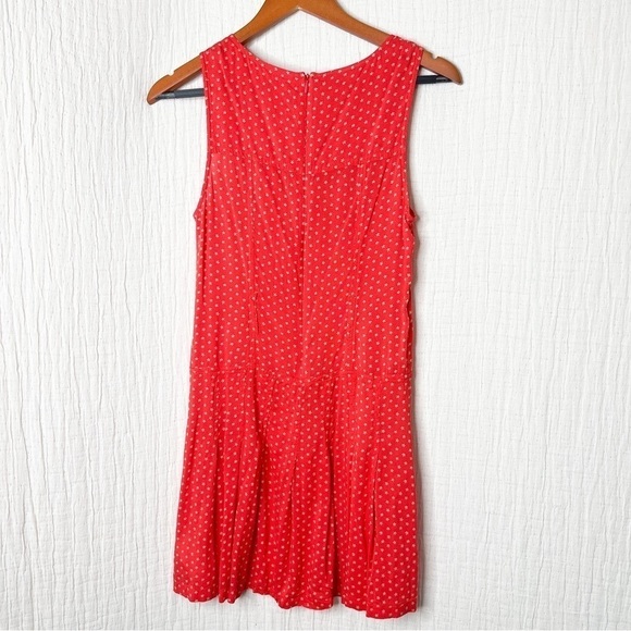 Free People Floral Print Front Scoop Neck Sleeveless A-Line Mini Dress size 4 - Picture 2 of 5